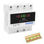 CXCESNS 63A AC110V Automatic Transfer Switch with LED Display,ATS Dual Power Changeover Switch Over/Under Voltage & Overcurrent Protection 50/60Hz for Home Generator,with Din Rail
