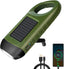 EKNBKE Hand Crank Solar LED Emergency Flashlight, Portable Mini Handheld Survival Light with USB Output for Camping Outdoor Hiking, Green