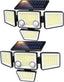 LYWALT Solar Outdoor Lights - 3000LM 188 LED Motion Sensor Outdoor Lights, 4 Heads Security Light,IP65 Waterproof, Easy Install,270°Wide Angle Flood Wall Light with 3 Modes for Backyard Yard (2 Pack)
