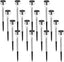 SOLPEX 16 Pack Solar Outdoor Lights Pathway, Stainless Steel Solar Lights Outdoor Waterproof,LED Landscape Lighting Walkway for Landscape/Patio/Lawn/Yard/Driveway-Cold White