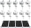 10PCS Solar Panel Mounting Brackets, Solar Panel Mount for 1-4PCS Thickness 1.4” Solar Panels, Solar Panel Brackets with 10x 6 Mini Rails 4X Water Drain Clips for Shingle,Slate,Metal and Tin Roof