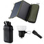 ELECOM NESTOUT 10000mAh Outdoor Power Bank + 2-Panel Solar Panel Charger + LAMP-1 LED 300 Lumen Soft Lantern - Black