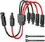Bateria Power Solar Connectors for 2 Solar Panels, IP68 Waterproof Solar Panel Connectors Splitter, 4 to 2 Y Branch Parallel Adapter for Solar Cable Extension