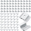 Zhengmy 100 Pack Solar Panel Mid Clamps 1.06 Inch Solar Panel Bracket Aluminium Mounting Accessories Aluminum Solar Mid Clamp for Solar Panel Mounting Solar Panel Mid Clamp