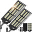 WYWNA 15000W Solar Street Lights Outdoor - Wide Angle Solar Lights Outdoor Motion Sensor, Commercial Parking Lot Light Dusk to Dawn, 7000K LED Street Light Heavy Duty IP66 Waterproof 2-Pack