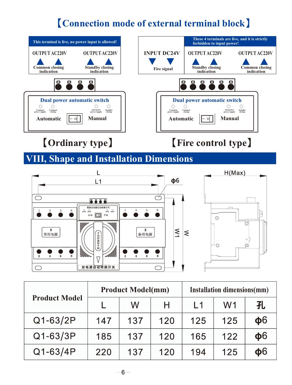 Commutateur de transfert automatique à double alimentation