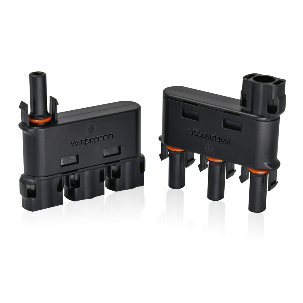 Solar Branch Connector IP68, 1500V FMM+MFF, Y Branch Adapter for Parallel Connection Between Solar Panels, 1 Pairs (2 to 1)