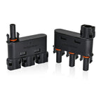 Solar Branch Connector IP68, 1500V FMM+MFF, Y Branch Adapter for Parallel Connection Between Solar Panels, 1 Pairs (2 to 1)