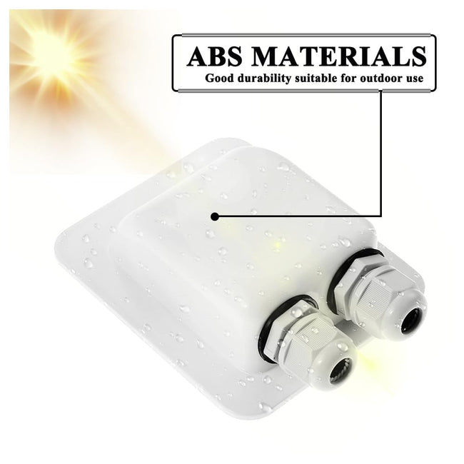 Link Solar Weatherproof ABS Solar Double Cable Entry Gland for All Cable Types 2mm² to 6mm² for Solar Project on Rv, Campervan, Boat Main Image