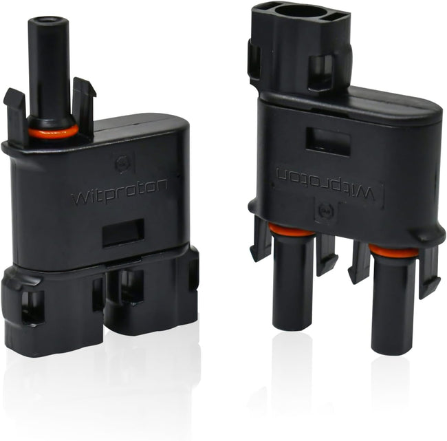 Solar Branch Connector IP68, 1500V FMM+MFF, Y Branch Adapter for Parallel Connection Between Solar Panels, 1 Pairs (2 to 1) Hover Image