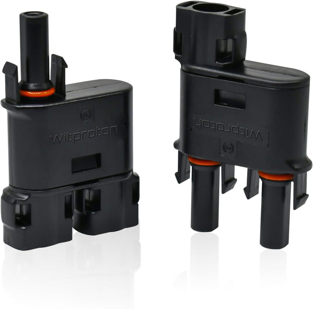 Solar Branch Connector IP68, 1500V FMM+MFF, Y Branch Adapter for Parallel Connection Between Solar Panels, 1 Pairs (2 to 1)