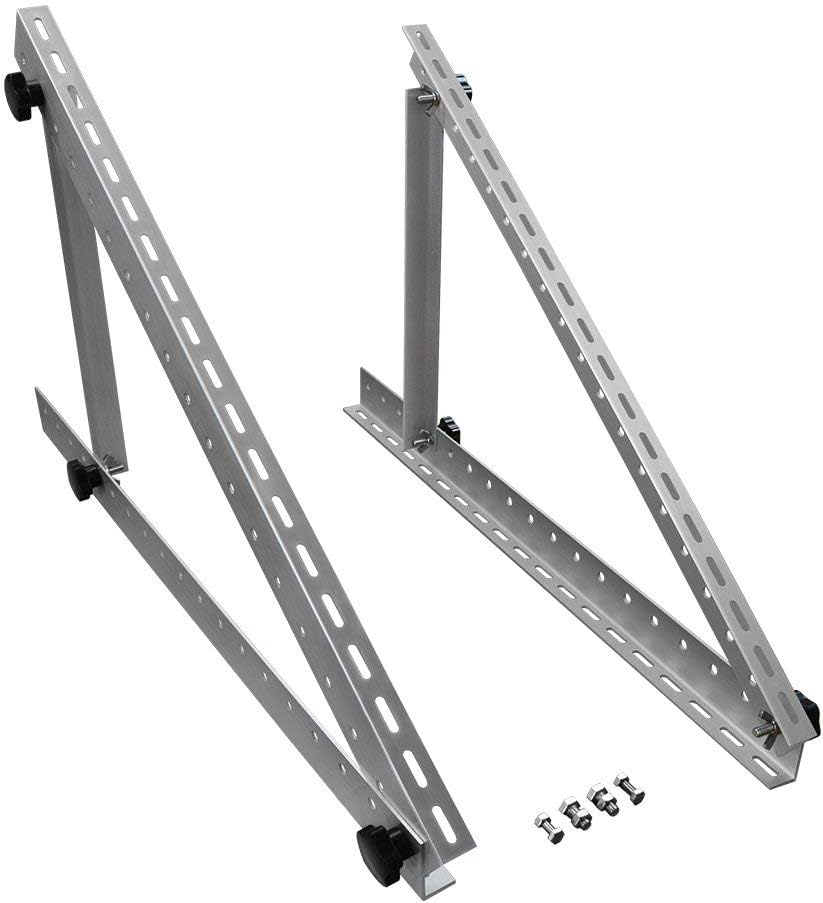 Renogy 28in Adjustable Solar Panel Mount Brackets, with Foldable Tilt Legs on Any Flat Surface for RV, Roof, Boat, Any Off-Grid Systems