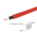 RIOCAN 10AWG Solar Extension Cable 5FT, One End with IP67 Waterproof PV Connector & One End Bare Wire, Tinned Copper for Solar Panel to Charge Controller, Solar Generator, RV, Boat, Off-Grid System
