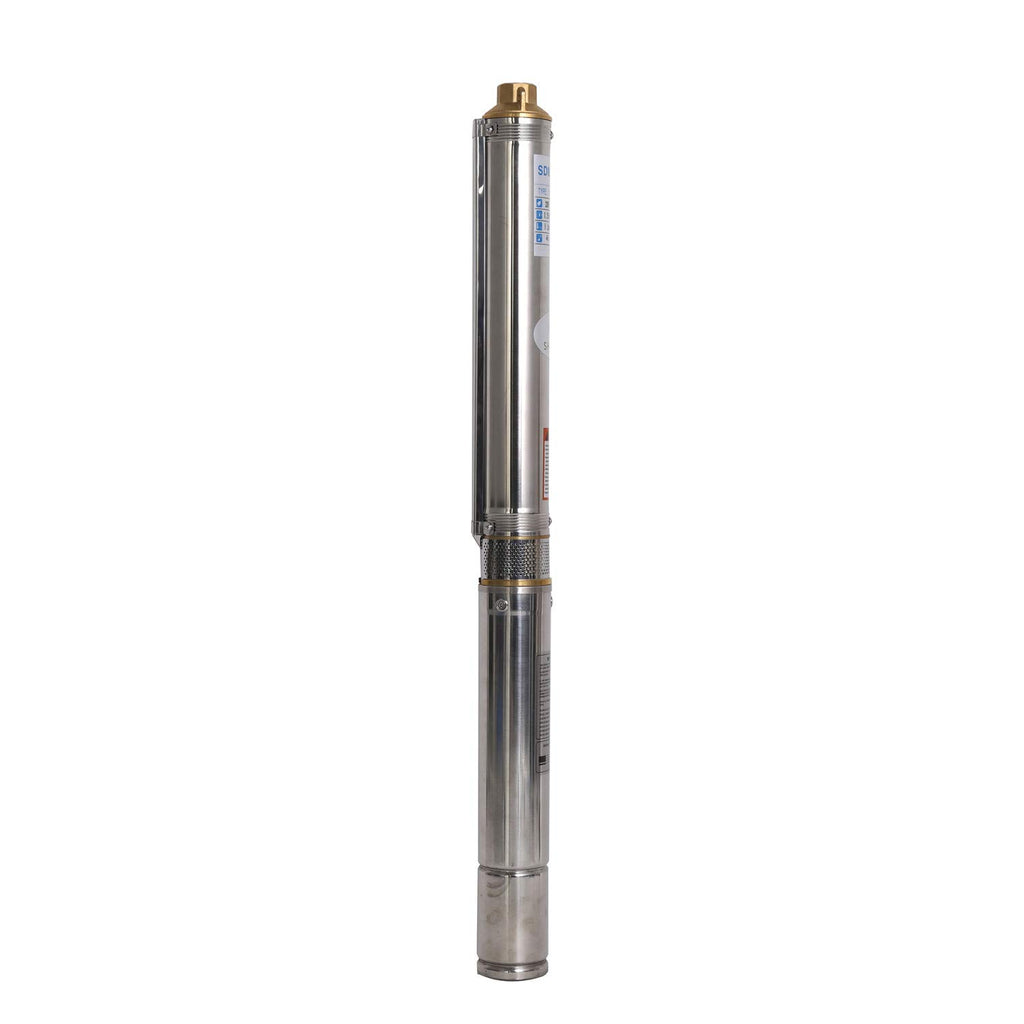 SHYLIYU Submersible Pumps 3" OD Pipe 220-240V/60HZ 0.75KW 1HP Stainless Steel 1" Outlet Submersible Bore Pump Deep Well Pump with Control Box for Farm Irrigation
