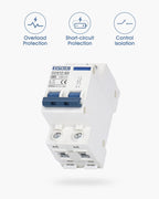 CHTAIXI DC Miniature Circuit Breaker, 2 Pole 1000V 63 Amp