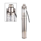 SHYLIYU 1HP 3" OD Pipe Stainless Steel Submersible Deep Well Pump 328FT 1" Outlet 0.75KW 80mm Bore Screw Water Pumps for Industrial and Home Garden Use,220V/50Hz
