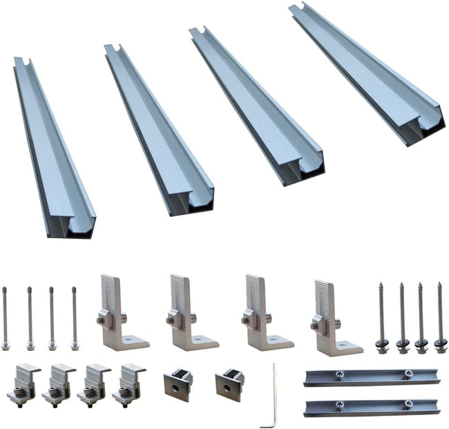 Solar Panel Roof Mounts Bracket Kit for Sloped Pitched Tin Roof Hover Image