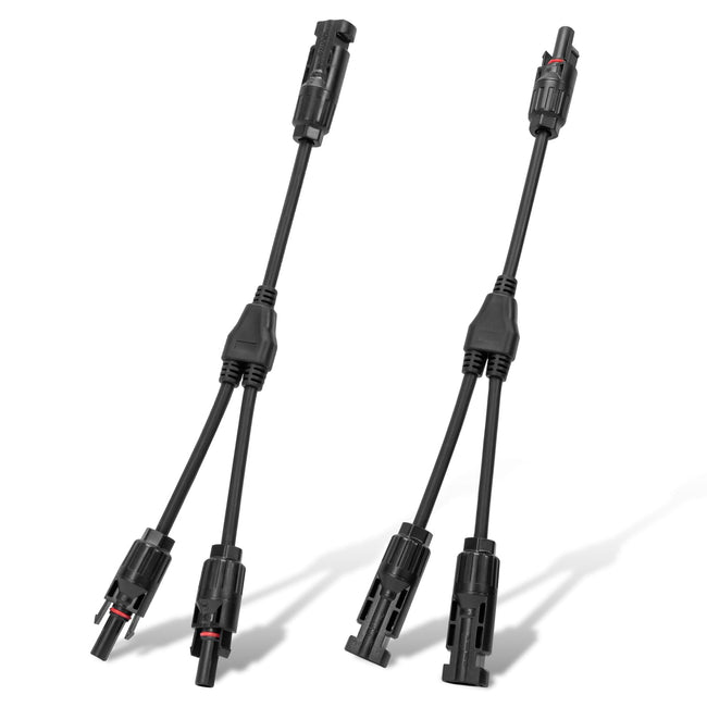 ECO-WORTHY Solar Connectors Y Branch Parallel PV Adapter Cable Wire Plug Tool Kit for Solar Panel(M/FF+F/MM) Hover Image