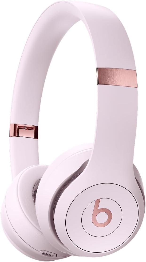 Beats Solo 4 - Wireless On-Ear Bluetooth Headphones, Up to 50-Hour Battery Life, Ultra-Lightweight Comfort, Powerful and Balanced Sound, Apple & Android Compatible - Cloud Pink Hover Image