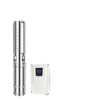 Solar Water Pump Max Head 100M Hybrid AC/DC Solar Deep Well Pump MPPT CONTROLLER 4" 2.5HP For Garden Agriculture Irrigation