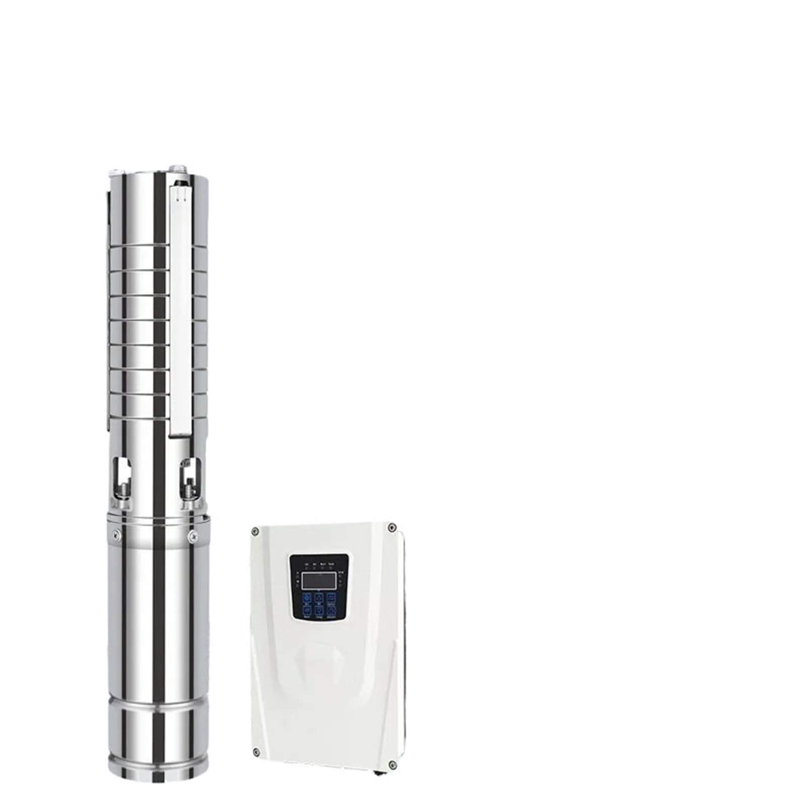 Solar Water Pump Max Head 100M Hybrid AC/DC Solar Deep Well Pump MPPT CONTROLLER 4" 2.5HP For Garden Agriculture Irrigation