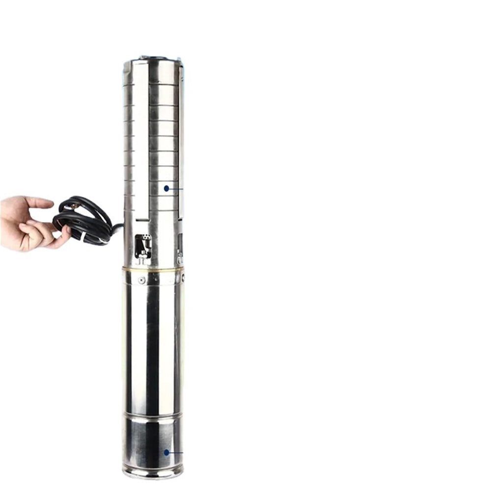 Solar Water Pump Max Head 100M Hybrid AC/DC Solar Deep Well Pump MPPT CONTROLLER 4" 2.5HP For Garden Agriculture Irrigation