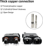 Solar Branch Connector IP68, 1500V FMM+MFF, Y Branch Adapter for Parallel Connection Between Solar Panels, 1 Pairs (2 to 1)