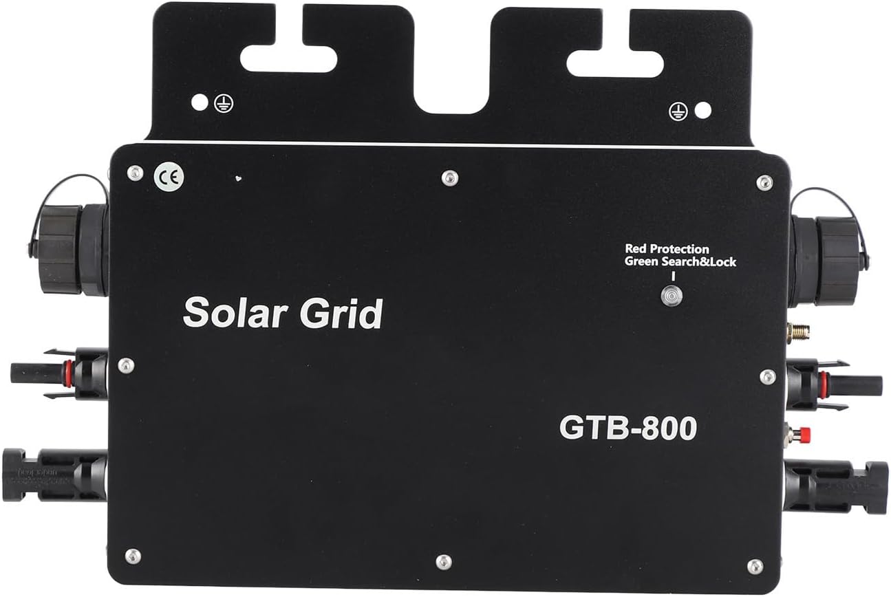 Solar Micro Inverter, 800W GTB, High Accuracy Monitoring, MPPT Control, Remote Operation, Easy Maintenance, for JackeryorFlashfishorGoal Power Stations, IP65 Water Resistant,