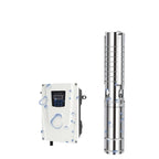 Solar Water Pump Max Head 56M Hybrid AC/DC Submersible Centrifugal Pump Brushless 4" 2HP For Garden Agriculture Irrigation