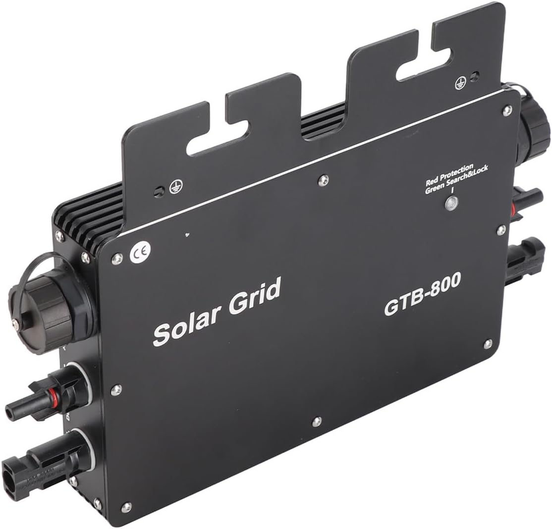 Solar Micro Inverter, 800W GTB, High Accuracy Monitoring, MPPT Control, Remote Operation, Easy Maintenance, for JackeryorFlashfishorGoal Power Stations, IP65 Water Resistant,