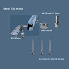 Solar Panel Mounting Bracket Kit System to Metal Roof Sloped or Flat Pitched Tile Shingle Roofs for 1-2pcs Solar Panels with End Cap