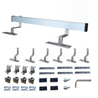 Solar Panel Mounting Bracket Kit System to Metal Roof Sloped or Flat Pitched Tile Shingle Roofs for 1-2pcs Solar Panels with End Cap