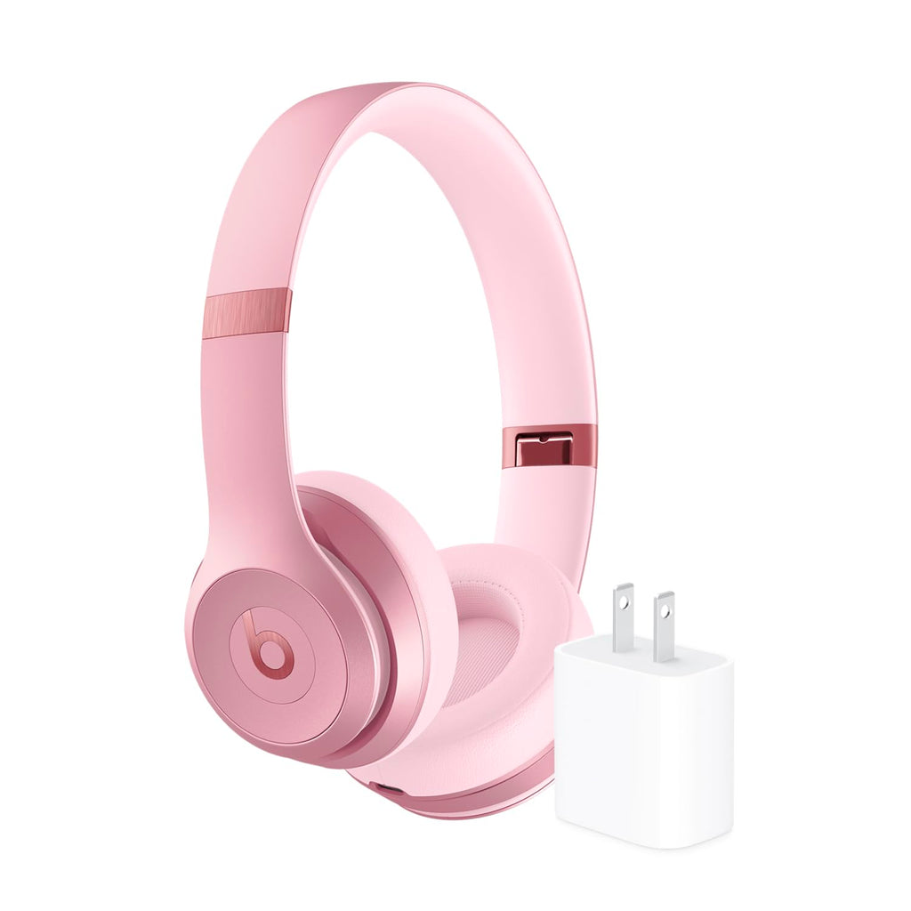 Beats Solo 4 - Wireless On-Ear Bluetooth Headphones, Up to 50-Hour Battery Life, Ultra-Lightweight Comfort, Powerful and Balanced Sound, Apple & Android Compatible - Cloud Pink