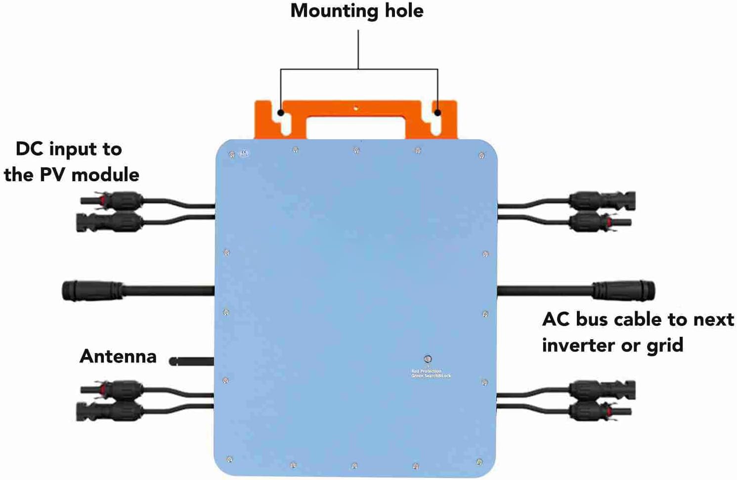 2800W Control Solar Grid Micro Inverter, Builtin Meter, MPPT Tracking, Mobile APP Monitoring, Easy Maintenance, IP66 Level, Compliant, PE Grounding (US Plug 120V)
