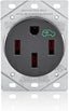 Leviton 50 Amp EV Charging Receptacle/Outlet, Heavy Duty, 1450R, Black