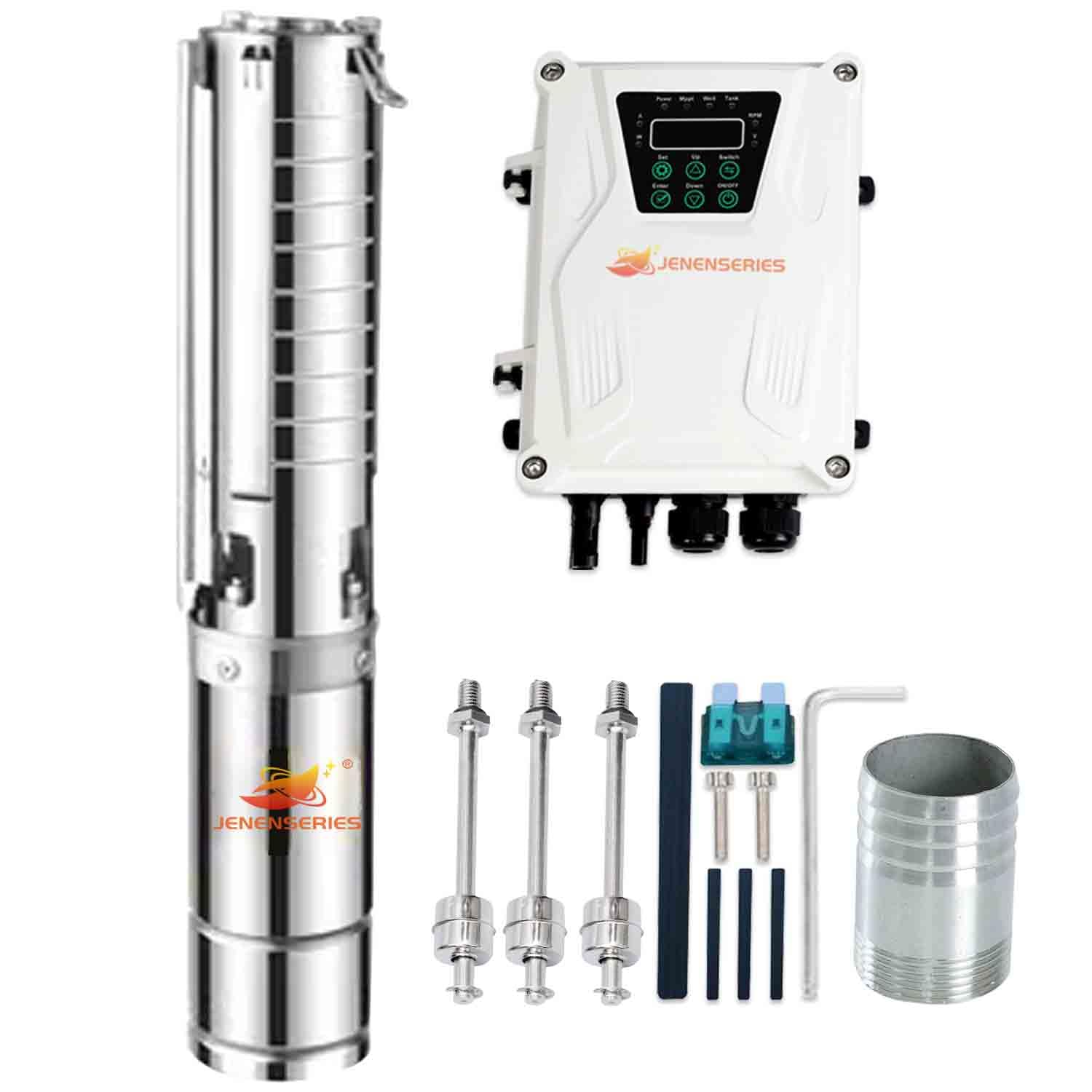 JENENSERIES Solar powered impeller water pump (550W+controller)