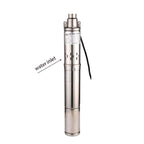 SHYLIYU 1HP 3" OD Pipe Stainless Steel Submersible Deep Well Pump 328FT 1" Outlet 0.75KW 80mm Bore Screw Water Pumps for Industrial and Home Garden Use,220V/50Hz
