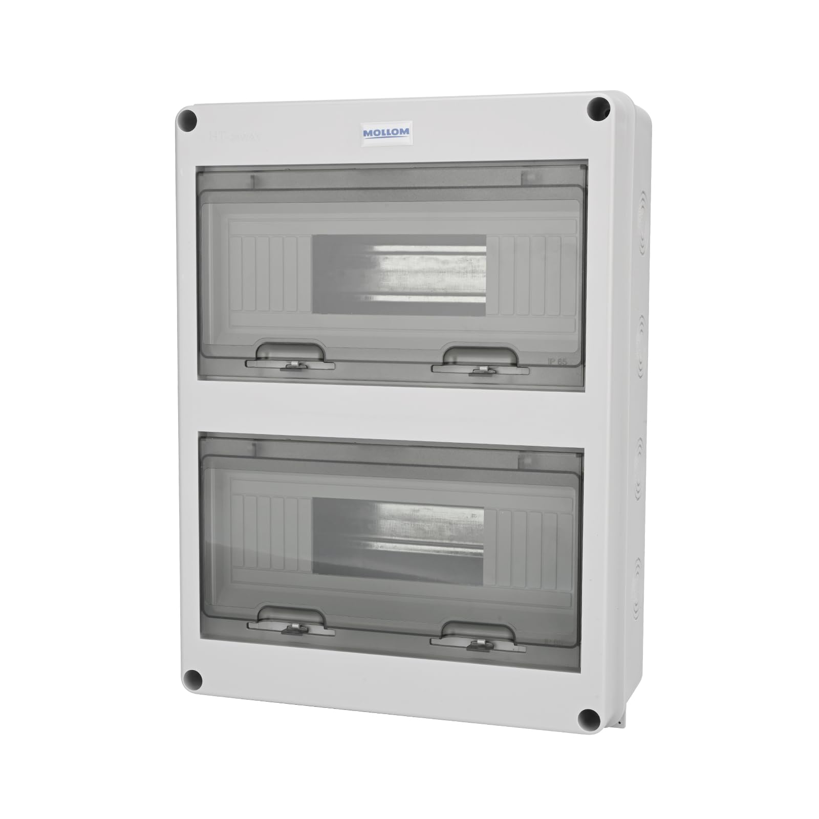MOLLOM 24 Way Circuit Breaker MCB Distribution Protection Box with DIN Rail, IP65 Waterproof,for Indoor and Outdoor
