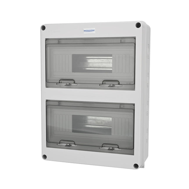 MOLLOM 24 Way Circuit Breaker MCB Distribution Protection Box with DIN Rail, IP65 Waterproof,for Indoor and Outdoor Hover Image