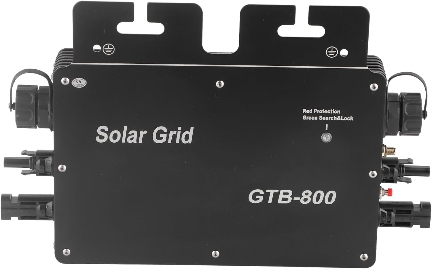 800W Solar Grid Tie Micro Inverter, Control Automatic Identification Power Inverters DC to AC Solar Inverter 120V 230V(Black US Plug)