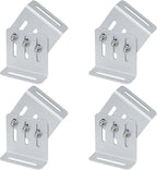 4 Sets Adjustable Solar Panel Tilt Mount Brackets, Solar Panel Mount for RV and Roof, Flexible Length: 4"-7", Aluminum Alloy 6063