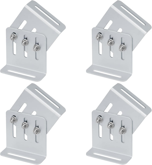 4 Sets Adjustable Solar Panel Tilt Mount Brackets, Solar Panel Mount for RV and Roof, Flexible Length: 4"-7", Aluminum Alloy 6063 Hover Image