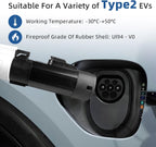 Type 1 to Type 2 EV Charging Adapter 32A 7KW SAE J1772 Charger to IEC 62196 Electric Vehicles Charging Converter (Regular Version)