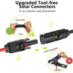 JXMXRPV Solar Connectors for 4 Solar Panels,Tool-Free Solar Panels Connectors,Waterproof Solar Panel Splitter, 2 to 8 Y Branch Parallel Adapter for Solar Cable Extension