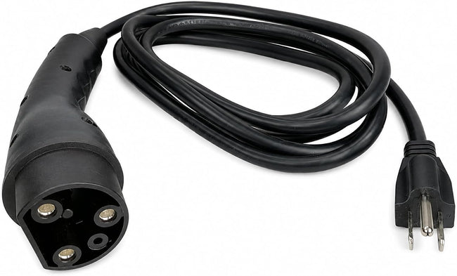 UL Listed Golf Cart Charging Power Cord for Evolution, ICON & Advanced EV, 16A 110V-220V, Replaces OEM# 2.04.0620, Heavy Duty Charge Cable, Black 10 ft Hover Image