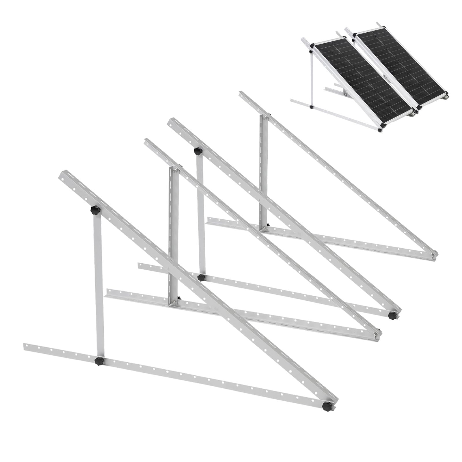 45" Solar Panel Mount Brackets Adjustable Solar Panel Tilt Mount Brackets for 100-400 Watts Solar Panel 2400Pa Windproof for Roof, RV, Ground, Boat and Off-Grid (Brackets)