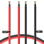 BougeRV 20 Feet 10AWG Solar Extension Cable with Female and Male Connector with Extra Pair of Connectors Solar Panel Adaptor Kit Tool (20FT Red + 20FT Black)