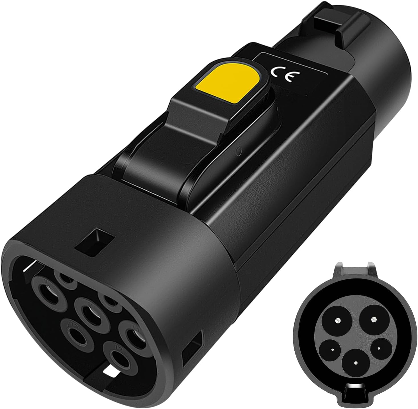 Type 1 to Type 2 EV Charging Adapter 32A 7KW SAE J1772 Charger to IEC 62196 Electric Vehicles Charging Converter (Regular Version)