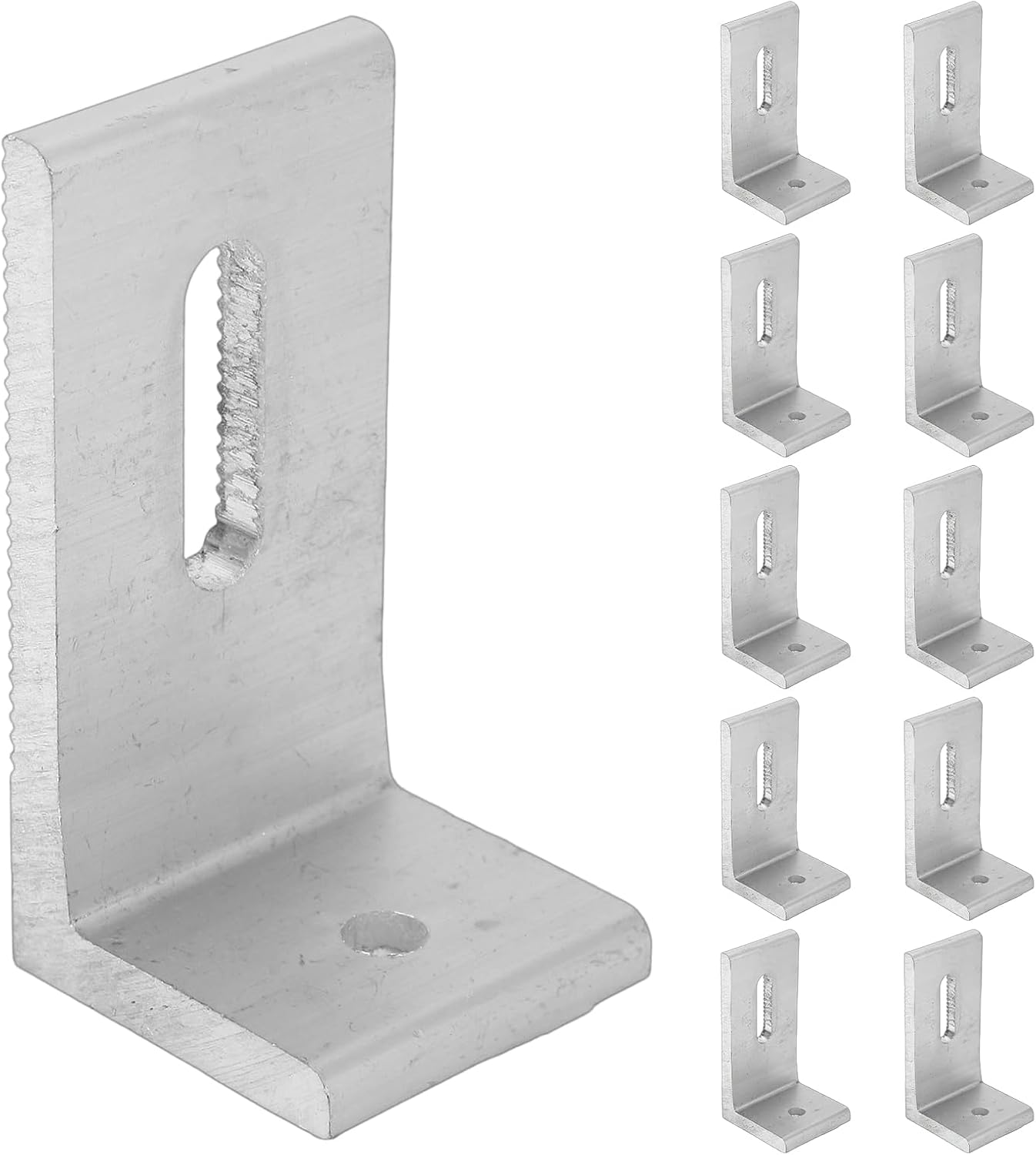 10Pcs L Foot Solar Mount, Aluminum Alloy Photovoltaic Panel Mounting Bracket, Photovoltaic Mount, Waterproof Solar Panel Bracket for Roof PV System