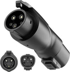 Nacs to J1772 Adapter, Portable Tesla to J1772 Adapter with Fixed Lock Works IP65, Max 80A 250V Converter Compatible with Nacs Wall Mobile Connector Target Chargers for All J1772 EVs Black